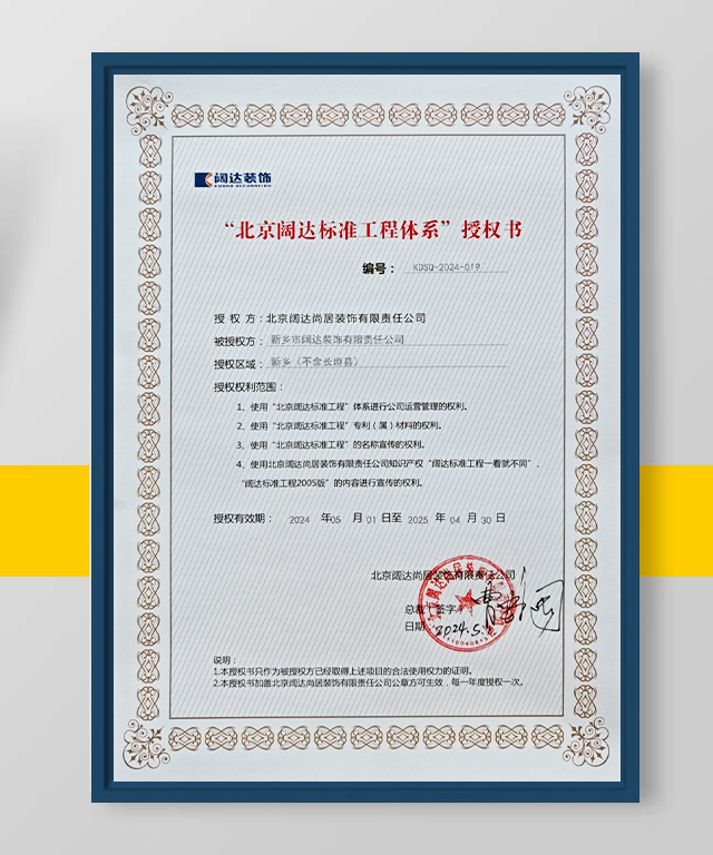 闊達(dá)授權(quán)證書