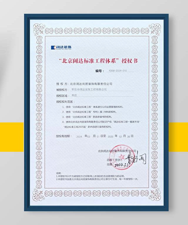 闊達(dá)授權(quán)證書